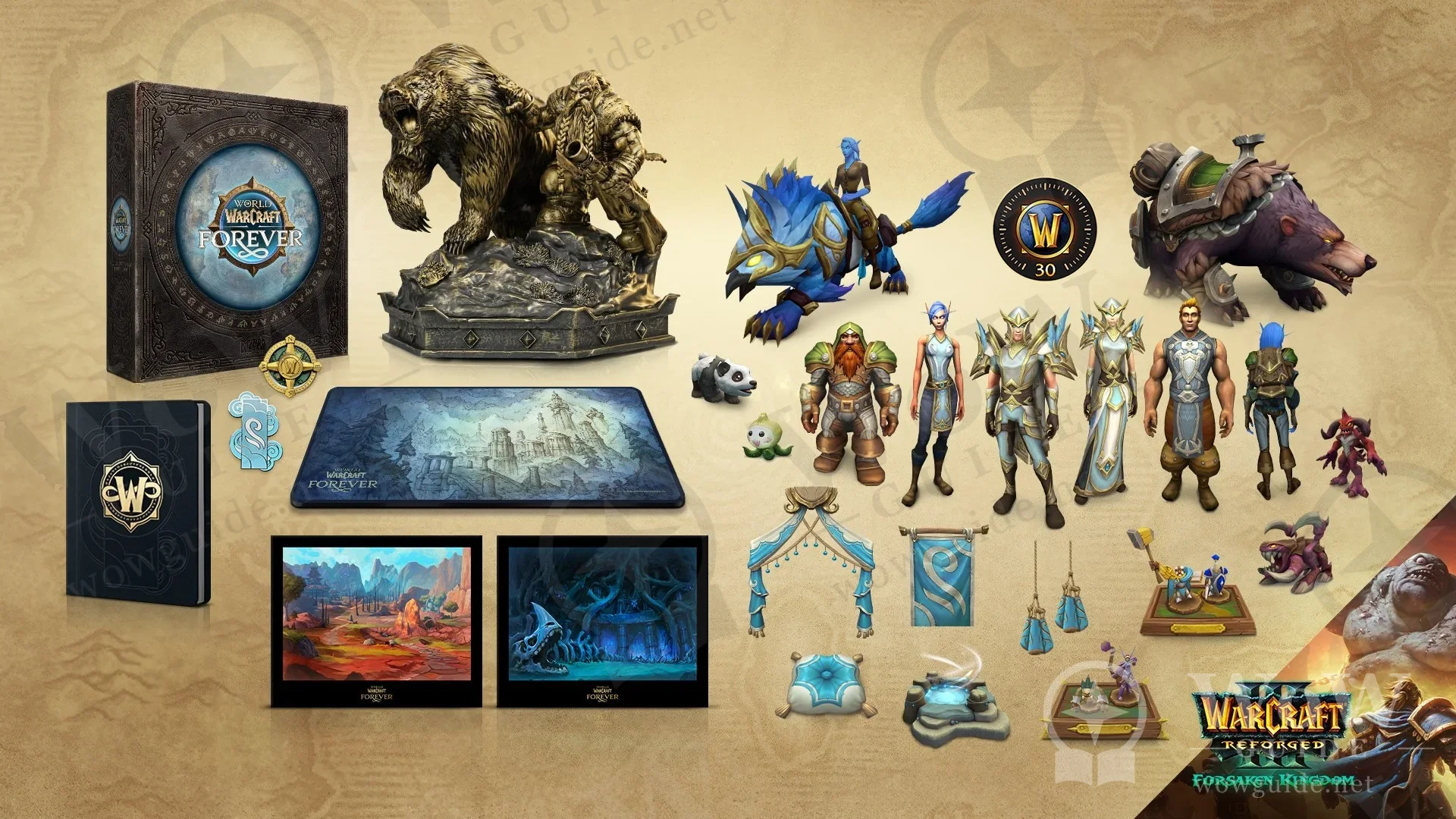 Collector’s Edition physical and digital contents: statue, mouse pad, prints, pins and in-game rewards