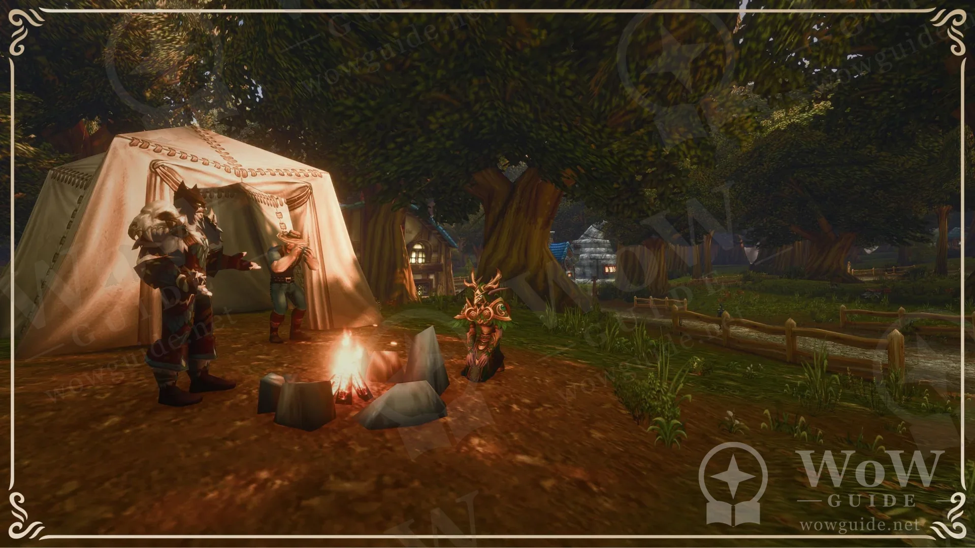 Players at a tent and campfire, system revamps image