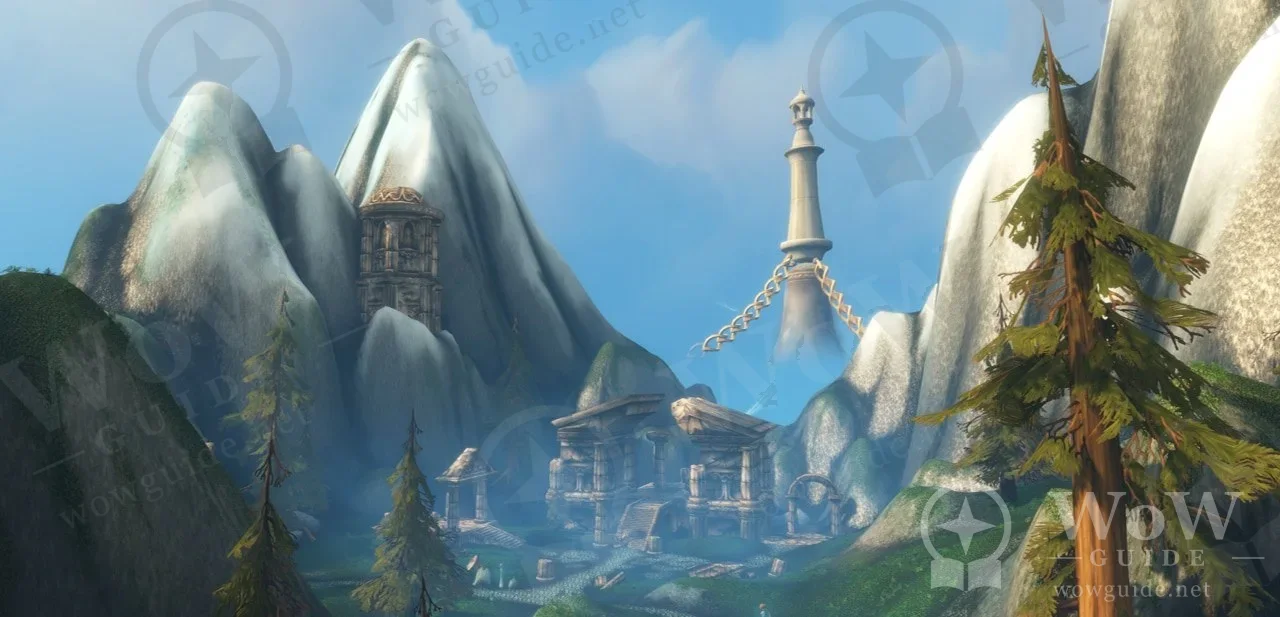 Zephras Isle: karlı dağlar arasındaki kuleler